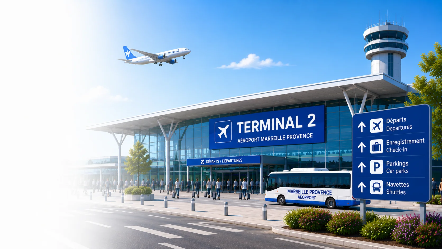 Illustration du terminal 2 de l'aéroport Marseille-Provence