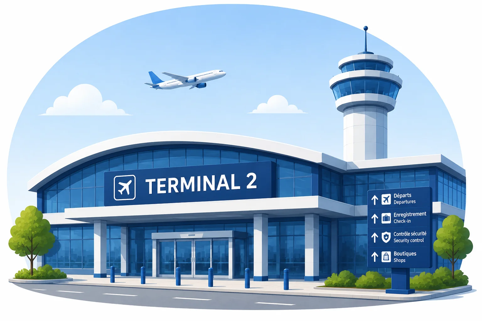 Illustration du terminal 2 de l'aéroport de Beauvais.