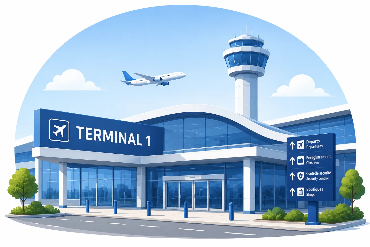 Illustration du terminal 1 de l'aéroport de Beauvais.